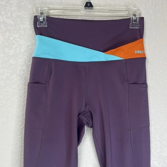 Marmot 7/8 Leggings Purple Blue Orange Size Small - Picture 5 of 11